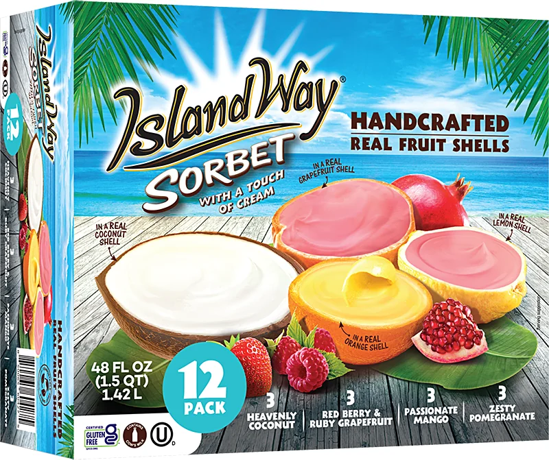 Island Way Sorbet Costco 独家 12 只装官方硬照（图：Island Way 官网）